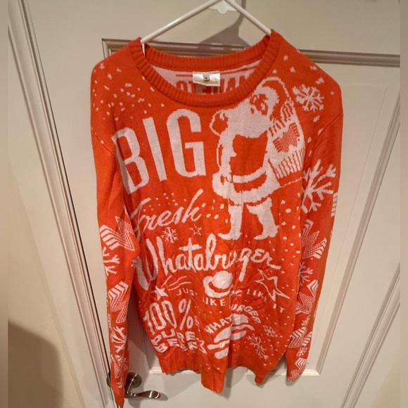 Whataburger Other - *sold* Whataburger Holiday Ugly Christmas Sweater Medium Men's Unisex Orange